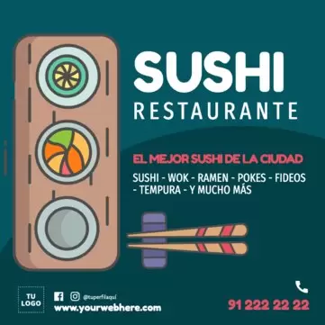 Edita un menú de sushi