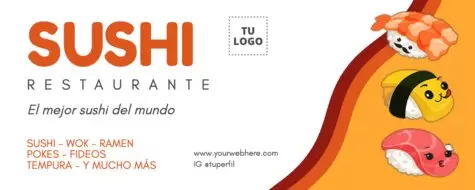 Edita un menú de sushi