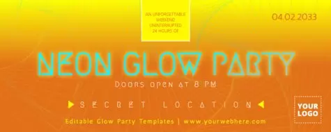 Edit a Glow Party banner