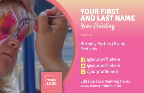 Edit a Face Paint flyer