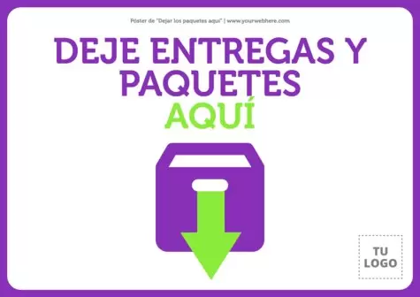 Edita un cartel de Entrega