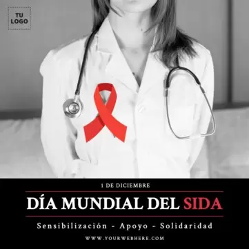Edita un diseño sobre el SIDA