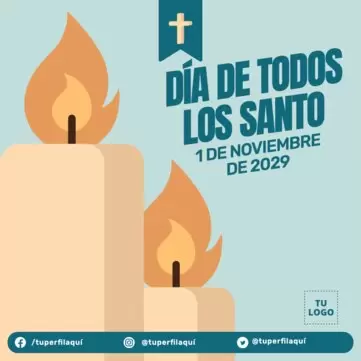 Edita un cartel de Todos los Santos