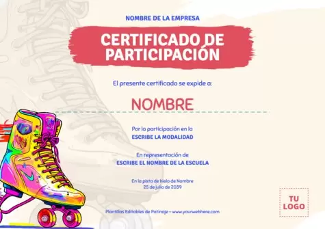 Edita un diploma deportivo