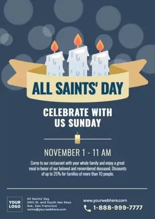 All Saints' Day Card Templates to Edit Online