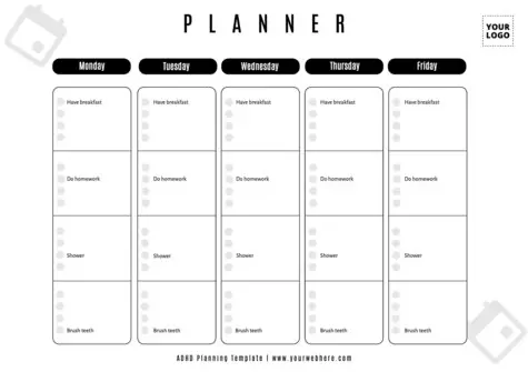Edita un planificador setmanal