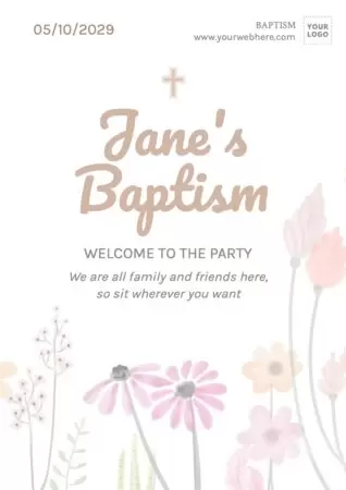 Modifica un banner per battesimi