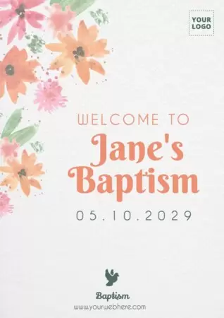 Bearbeite eine Einladung zur Taufe