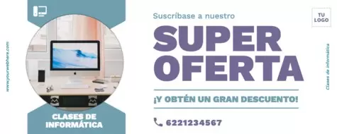 Edita un cartel para clases de informática