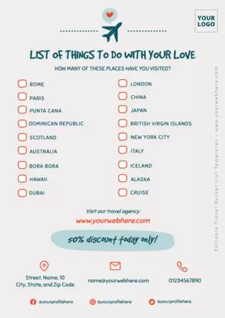 Edit a Travel List