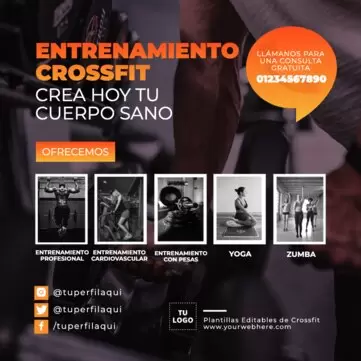 Edita un cartel de CrossFit