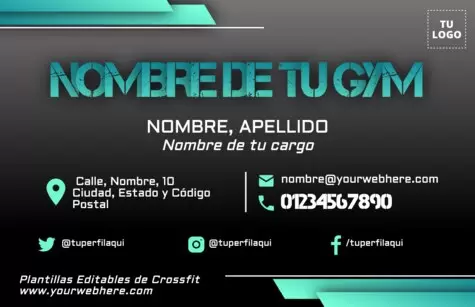 Edita un cartel de CrossFit