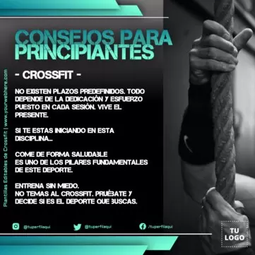 Edita un cartel de CrossFit