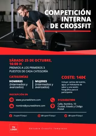 Edita un cartel de CrossFit