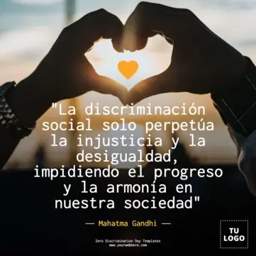 Edita un póster de Cero Discriminación