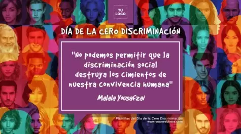 Edita un póster de Cero Discriminación