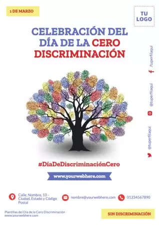 Edita un póster de Cero Discriminación