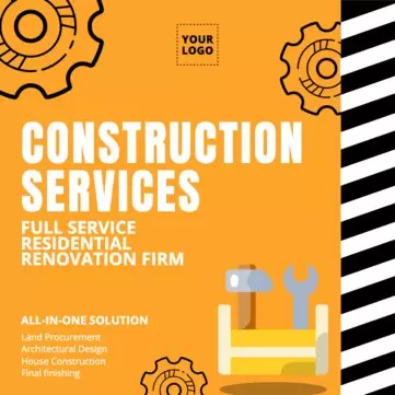 Edit a construction company flyer