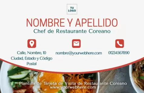 Edita un folleto de Comida Coreana