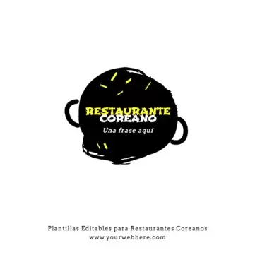 Edita un folleto de Comida Coreana