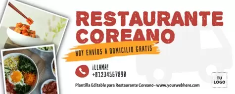 Edita un folleto de Comida Coreana