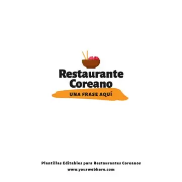 Edita un folleto de Comida Coreana