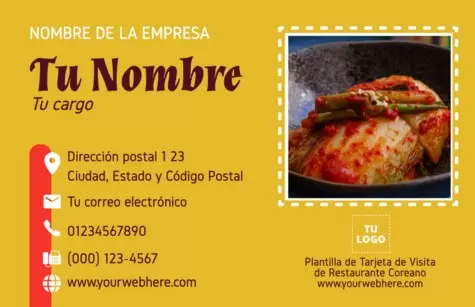 Edita un folleto de Comida Coreana