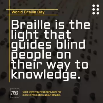 Edit a Braille Day poster