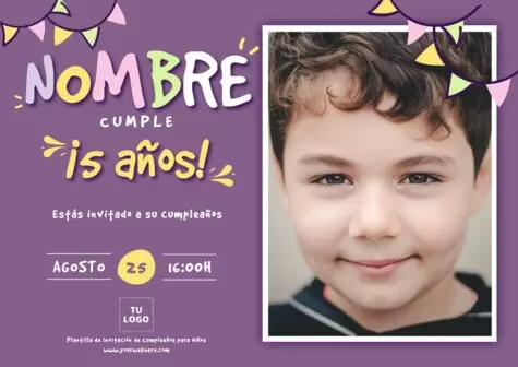 Edita una invitación a Cumpleaños