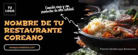 Edita un folleto de Comida Coreana
