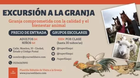 Edita un póster de Visita la Granja