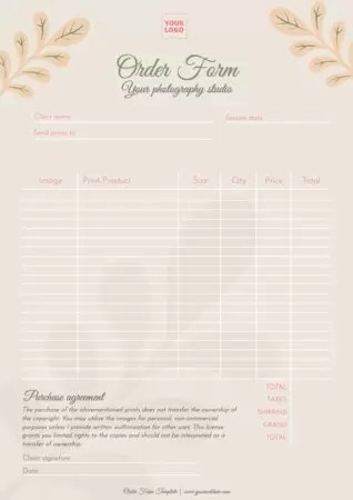 Edit an Order Template