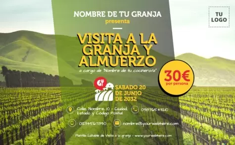 Edita un póster de Visita la Granja