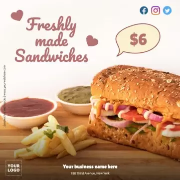 Modifier une bannière de sandwich