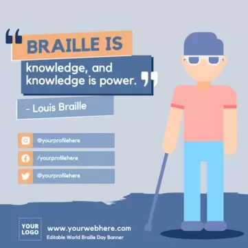 Edit a Braille Day poster