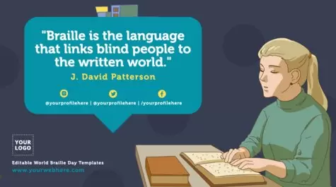 Edit a Braille Day poster