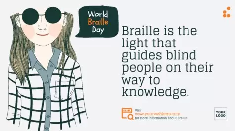 Edit a Braille Day poster