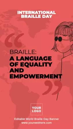Edit a Braille Day poster