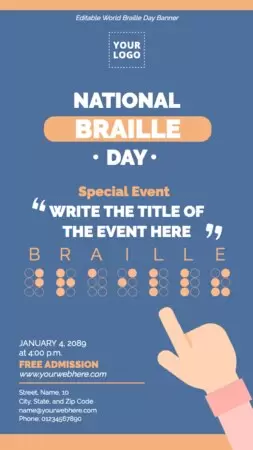 Edit a Braille Day poster