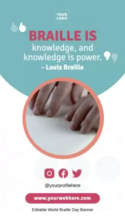 Edit a Braille Day poster