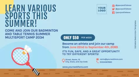 Edit a Badminton flyer