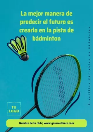 Edita un flyer de Bádminton