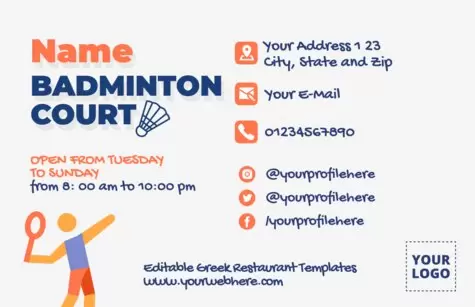 Edit a Badminton flyer