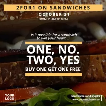 Modifier une bannière de sandwich