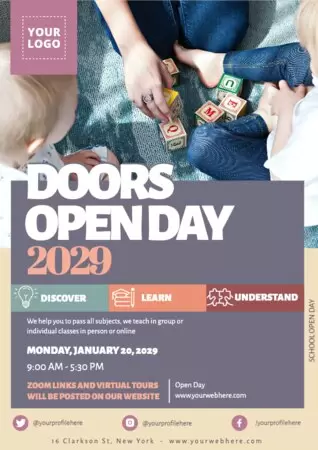 Edit an Open Day flyer