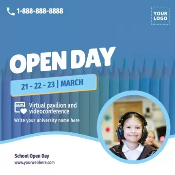 Bearbeite einen Flyer für den Tag der offenen Tür