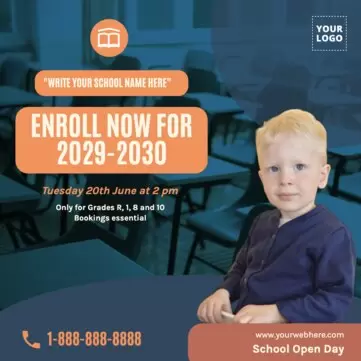 Bearbeite einen Flyer für den Tag der offenen Tür