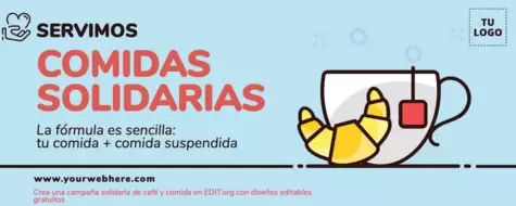 Edita un cartel de desayuno solidario