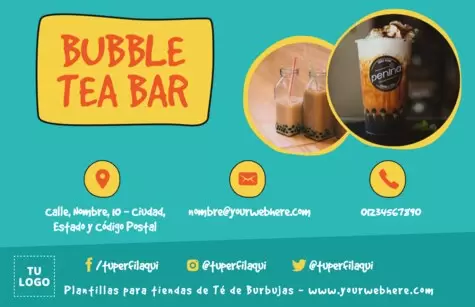 Edita un flyer de Bubble Tea