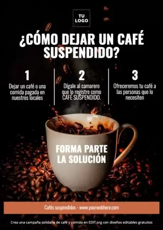 Edita un cartel de desayuno solidario